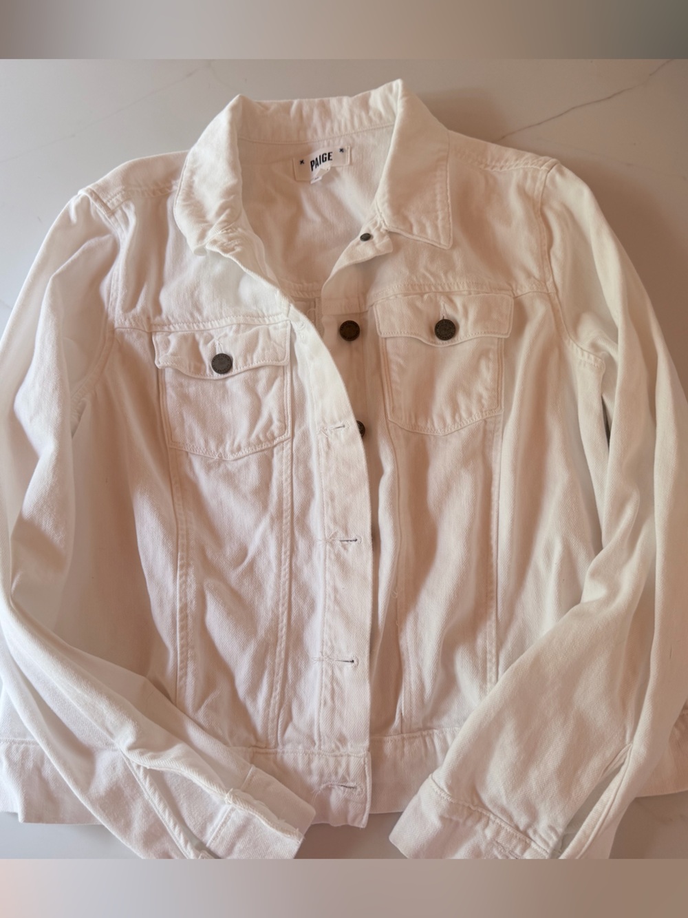 PAIGE White Denim Jacket